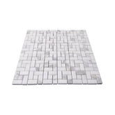 Calacatta Gold Marble Target Pinwheel Mosaic Tile with Calacatta Gold Dots Honed (Matte)